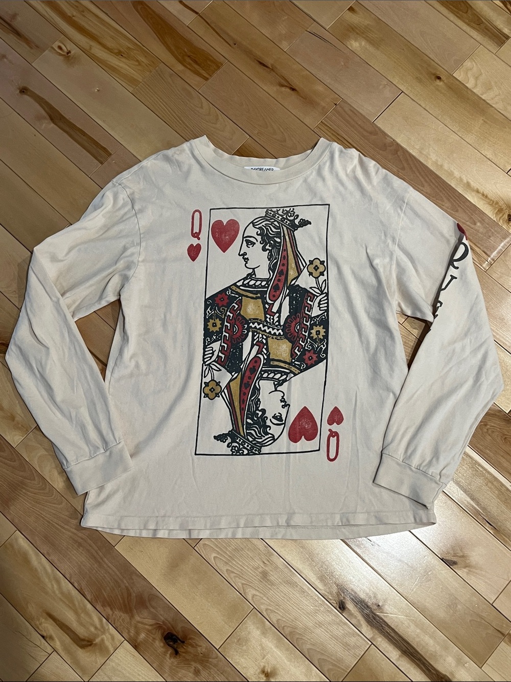 Daydreamer x Free People Queen of Hearts Long Sleeve Graphic Top - Picture 3 of 6